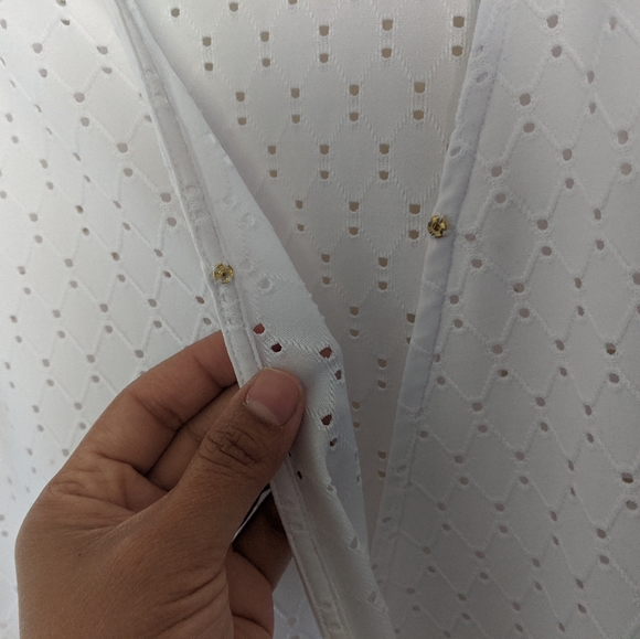 White Faux Wrap Top - Picture 2 of 6